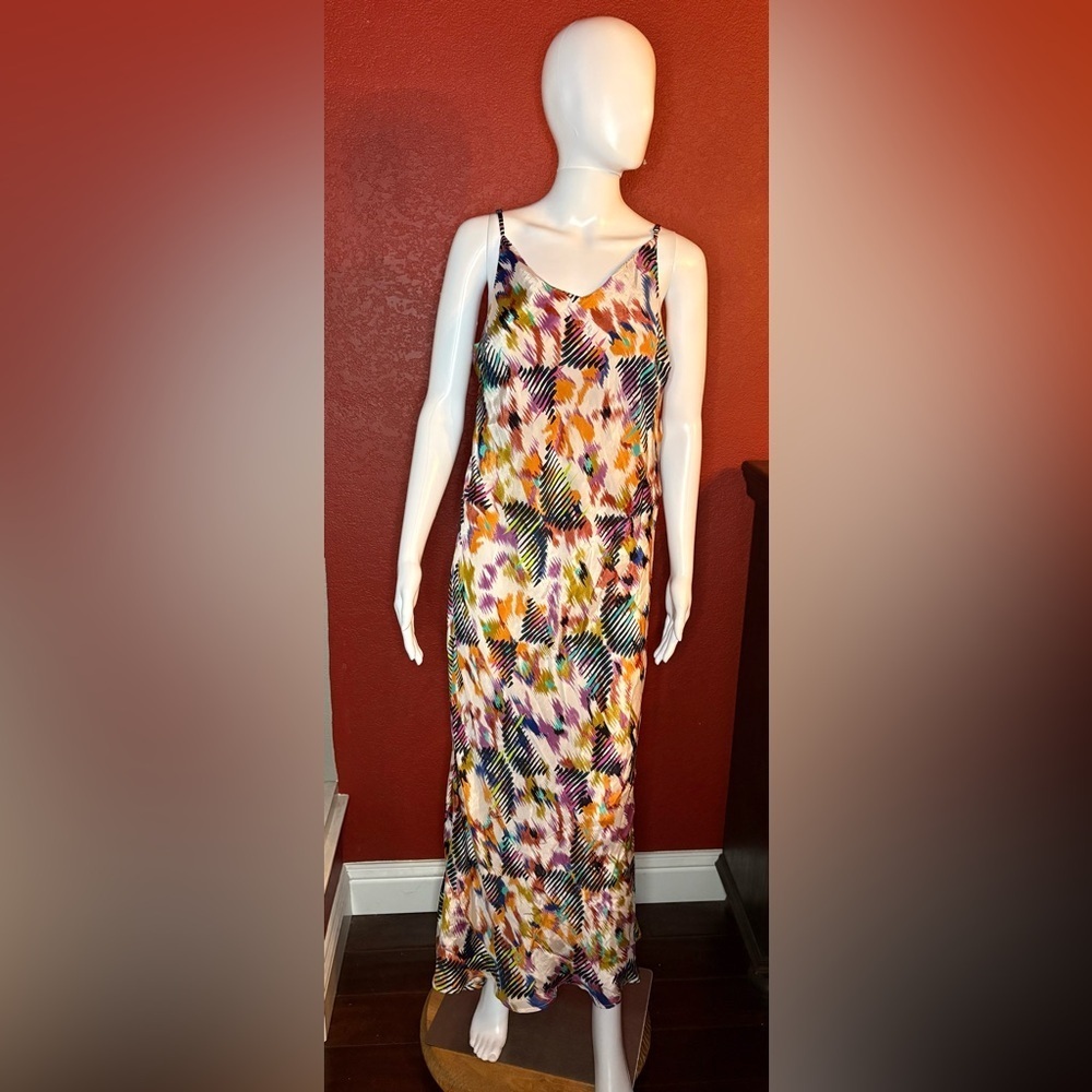 Maria Cher- Multicolor Sleeveless Maxi Dress. Size L